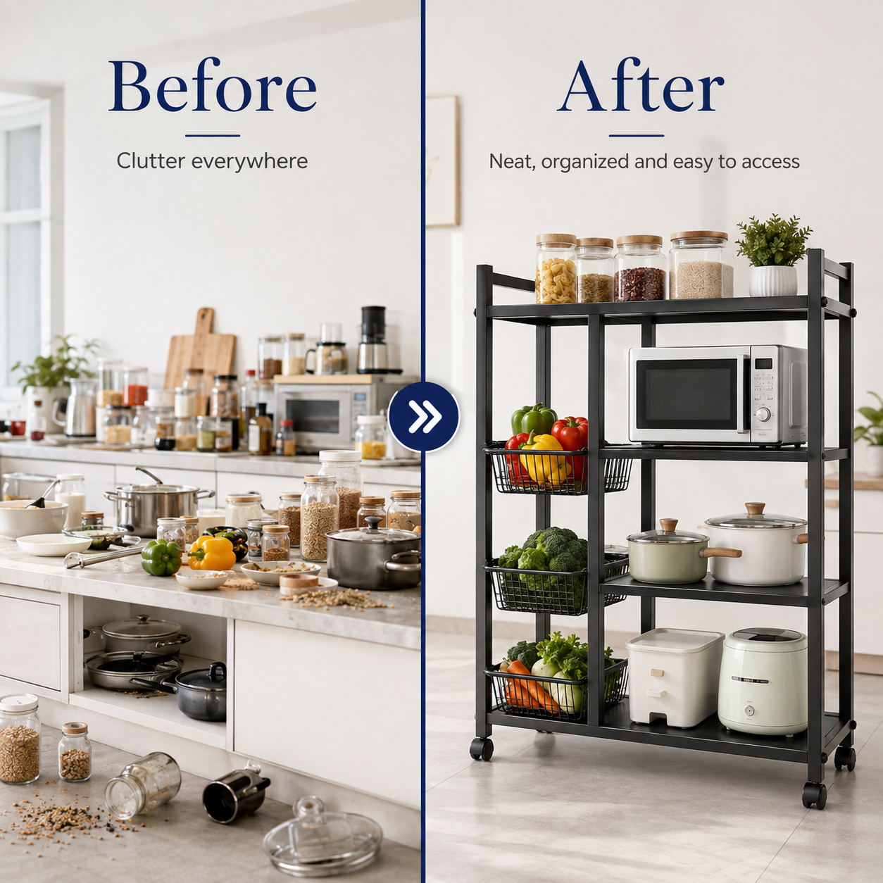 SmartSpace 4-Tier Mobile Storage Rack