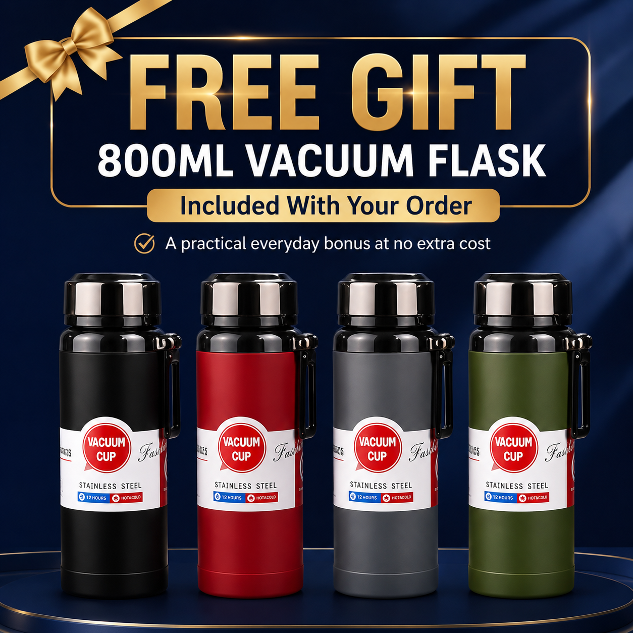 Free 800ML Vacuum Flask